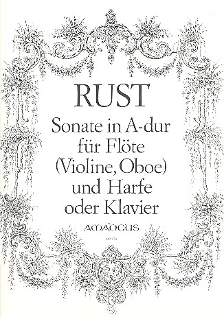 Sonate in A-Dur für Floete  (Violine,Oboe) und Harfe oder Klavier  Paeuler, Bernhard, ed.