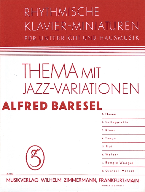 Thema mit Jazz-Variationen&nbsp;&nbsp;für Klavier&nbsp;&nbsp;