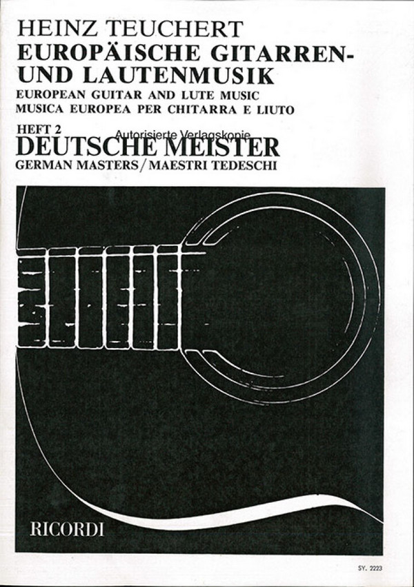 Europäische Gitarren- und Lautenmusik Heft 2 - Deutsche Meister&nbsp;&nbsp;für Gitarre&nbsp;&nbsp;