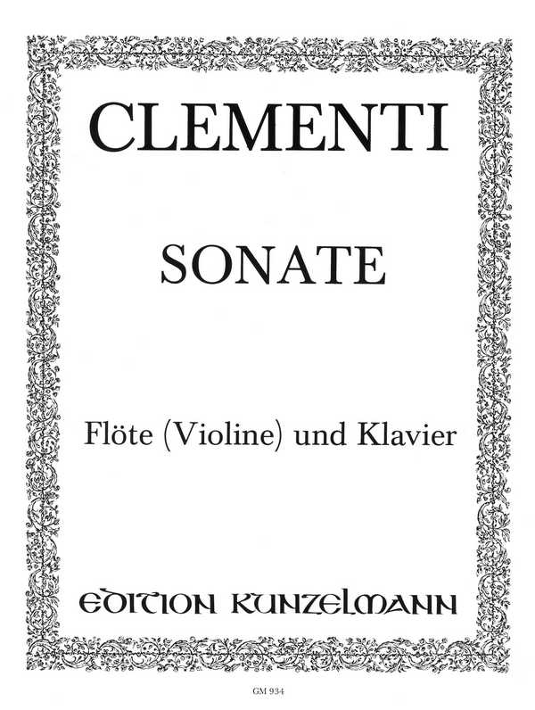 Sonate G-Dur op.2,3  für Flöte (Violine) und Klavier  