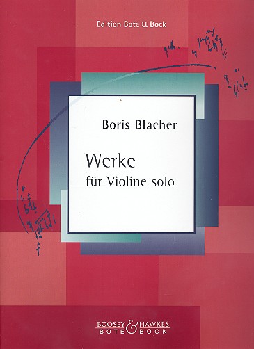 Werke&nbsp;&nbsp;für Violine solo&nbsp;&nbsp;