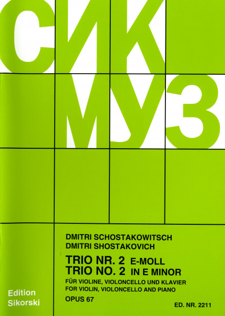 Klaviertrio Nr.2 e-moll op.67  für Violine, Violoncello und Klavier  Partitur und Stimmen