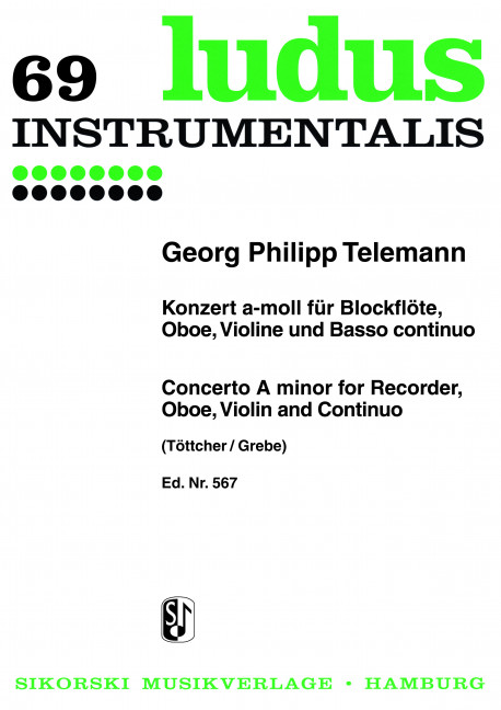 Concerto a-Moll für Altblockflöte,  Oboe, Violine und Bc  