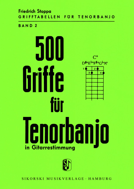500 Griffe für Tenorbanjo  in Gitarrenstimmung  