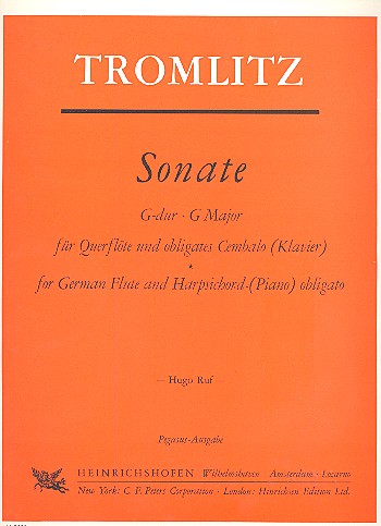 Sonate G-Dur für Flöte und  obligates Cembalo (Klavier)  