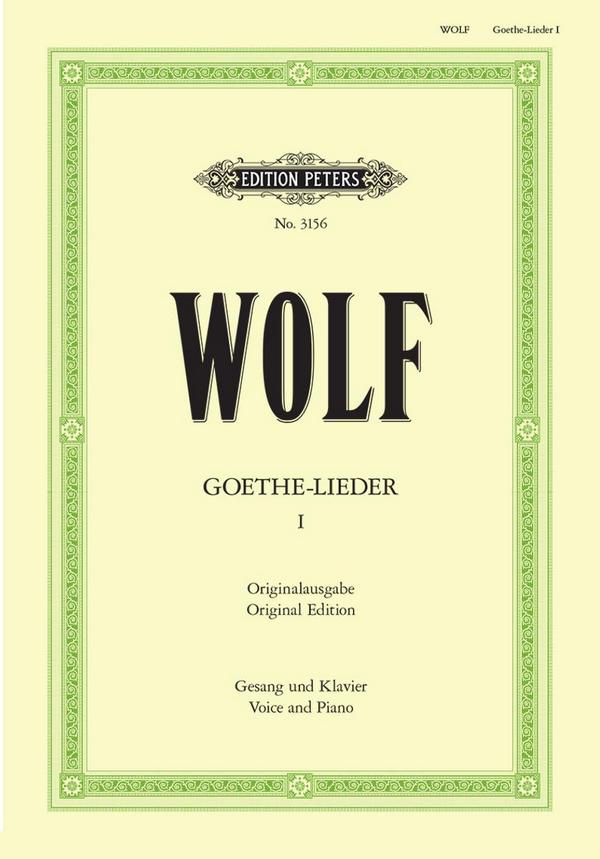 Lieder nach Gedichten von Goethe Band 1&nbsp;&nbsp;für Singstimme und Klavier&nbsp;&nbsp;