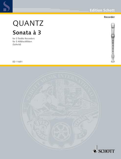 Sonata à 3  for 3 alto recorders  score