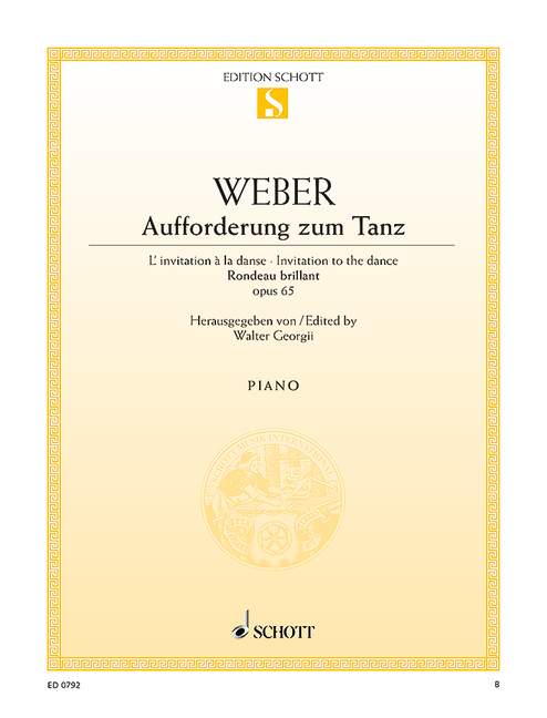 Aufforderung zum Tanz op.65  für Klavier  