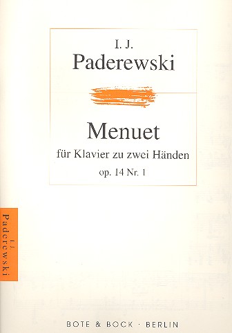 Menuett G-Dur op.14,1  für Klavier  