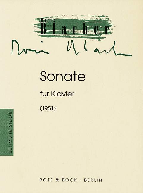 Sonate (1951)&nbsp;&nbsp;für Klavier&nbsp;&nbsp;