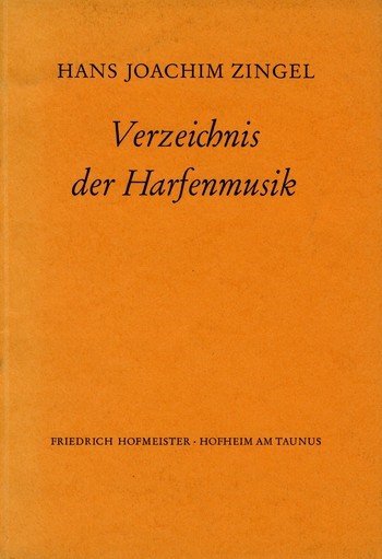 Verzeichnis der Harfenmusik&nbsp;&nbsp;&nbsp;&nbsp;