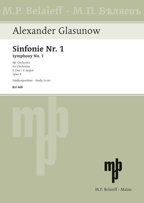 Sinfonie E-Dur Nr.1 op.5&nbsp;&nbsp;für Orchester&nbsp;&nbsp;Studienpartitur