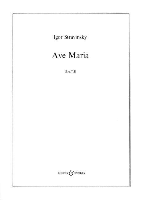 Ave Maria  for mixed chorus a cappella  score (la)