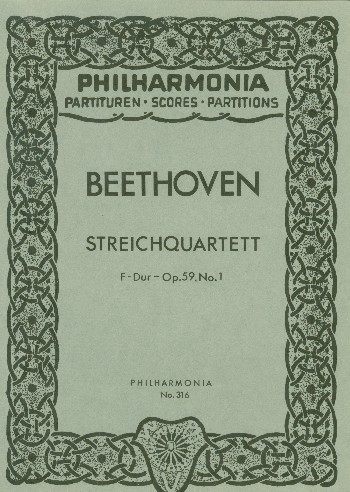 Streichquartett F-Dur op.59,1&nbsp;&nbsp;Studienpartitur&nbsp;&nbsp;