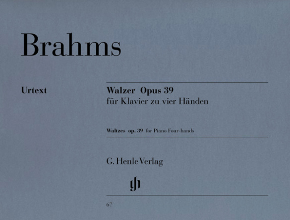 Walzer op.39&nbsp;&nbsp;für Klavier zu 4 Händen&nbsp;&nbsp;