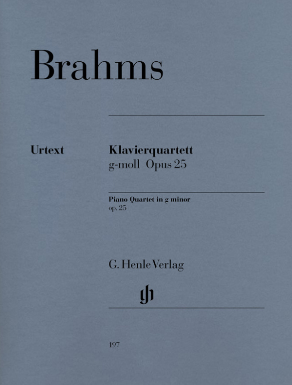 Klavierquartett g-Moll op.25&nbsp;&nbsp;für Klavier, Violine, Viola und Violoncello&nbsp;&nbsp;Stimmen
