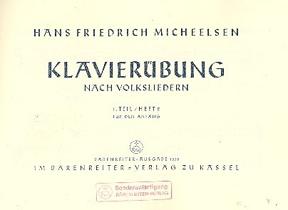 Klavierübung nach Volksliedern Band 2  20 Stücke mit Übungen für den Anfang  