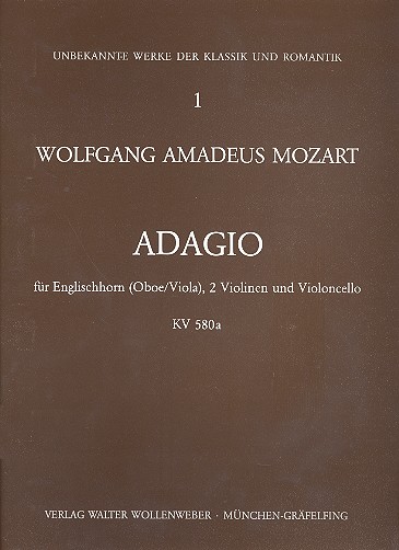 Adagio KV580a   für Englischhorn (Oboe/Viola), 2 Violinen und Violoncello  Stimmen