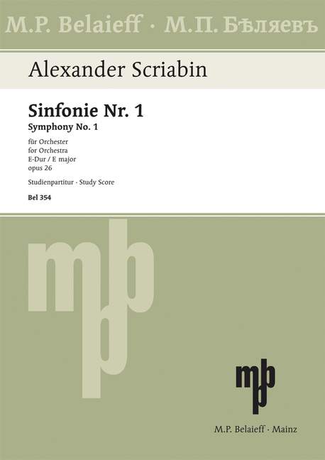 Sinfonie E-Dur Nr.1 op.26  für Orchester  Studienpartitur