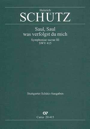 Saul Saul was verfolgst du mich&nbsp;&nbsp;op.12,18 Geistliches Konzert&nbsp;&nbsp;Partitur dt/en