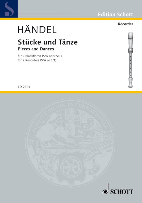 Stücke und Tänze&nbsp;&nbsp;für 2 Blockflöten (S/A oder S/T)&nbsp;&nbsp;Spielpartitur