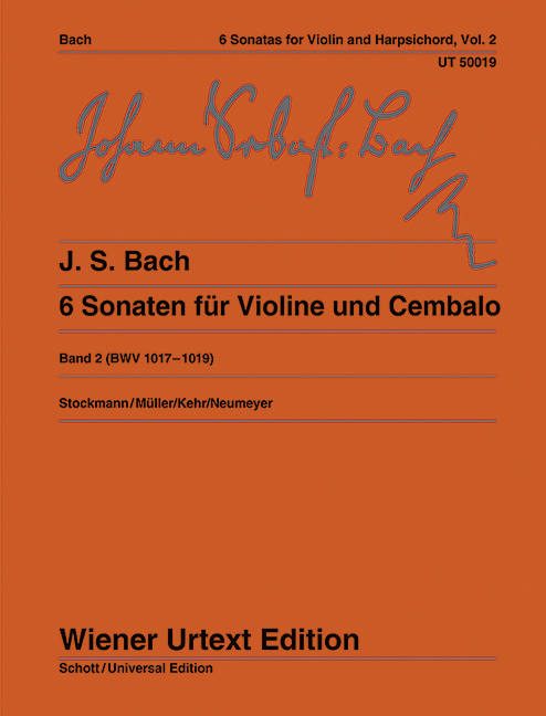 6 Sonaten Band 2 (Nr.4-6) BWV1017-1019&nbsp;&nbsp;für Violine und Cembalo&nbsp;&nbsp;