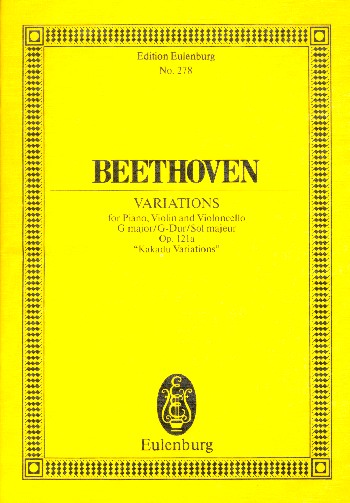 Klaviertrio G-Dur op.121a  für Klaviertrio  Studienpartitur