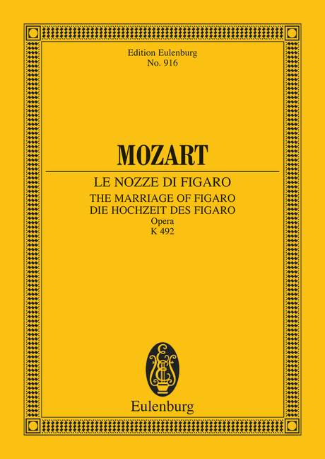 Die Hochzeit des Figaro KV492  für Soli, Chor und Orchester  Studienpartitur (gebunden)