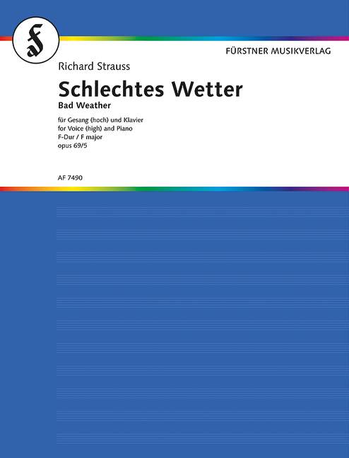 Schlechtes Wetter op. 69.5&nbsp;&nbsp;für hohe Singstimme und Klavier&nbsp;&nbsp;(F-Dur)
