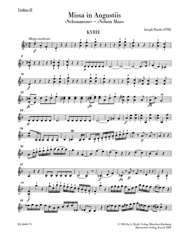 Missa in angustiis Hob.XXII:11&nbsp;&nbsp;NELSONMESSE, H. XXII:11&nbsp;&nbsp;VIOLINE 2