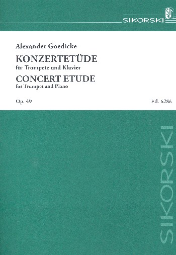 Konzert-Etüde op.49  für Trompete und Klavier  