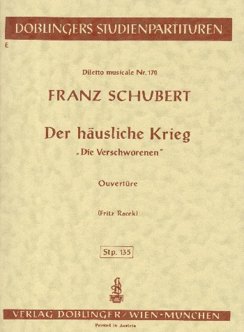 Der häusliche Krieg d787&nbsp;&nbsp;Ouvertüre für Orchester&nbsp;&nbsp;Studienpartitur