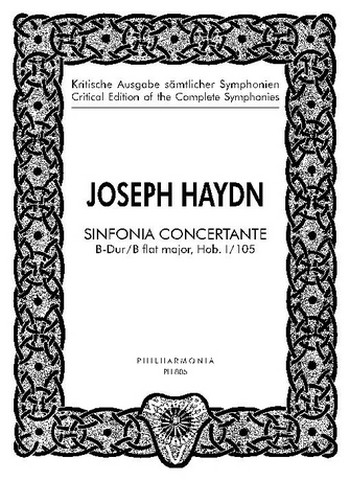 Sinfonia concertante Hob.I:105&nbsp;&nbsp;für Oboe, Fagott, Violine, Violoncello&nbsp;&nbsp;und Orchester,  Studienpartitur