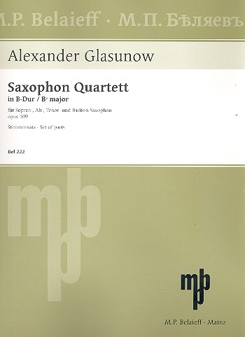 Quartett op.109&nbsp;&nbsp;für 4 Saxophone&nbsp;&nbsp;Stimmen