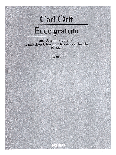 Ecce gratum&nbsp;&nbsp;für gem Chor und Klavier vierhändig&nbsp;&nbsp;Partitur
