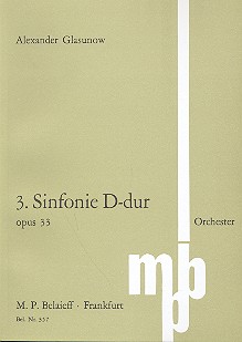 Sinfonie D-Dur Nr.3 op.33&nbsp;&nbsp;für Orchester&nbsp;&nbsp;Studienpartitur