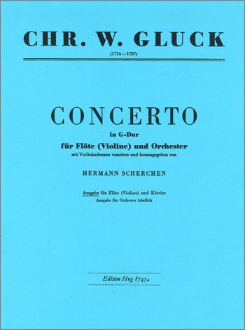 Concerto G-Dur für Flöte und  Orchester für Flöte und Klavier  Verlagskopie