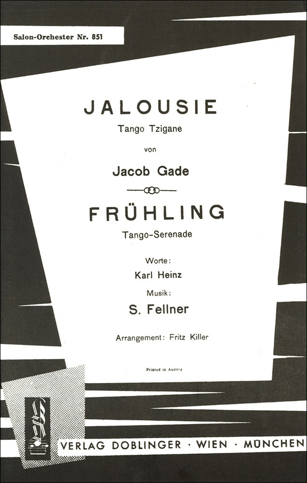 Jalousie (Tango)&nbsp;&nbsp;für Salonorchester&nbsp;&nbsp;