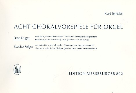 8 Choralvorspiele Band 1 (Nr.1-4)  für Orgel  