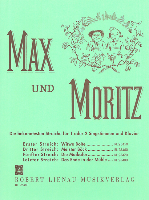 Max und Moritz, letzer Streich 'Das Ende in der Mühle'  für Gesang und Klavier  