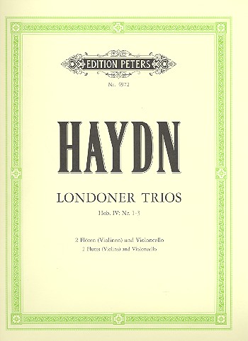 Londoner Trios&nbsp;&nbsp;2 Flöten und Violoncello&nbsp;&nbsp;Partitur und 2 Stimmen