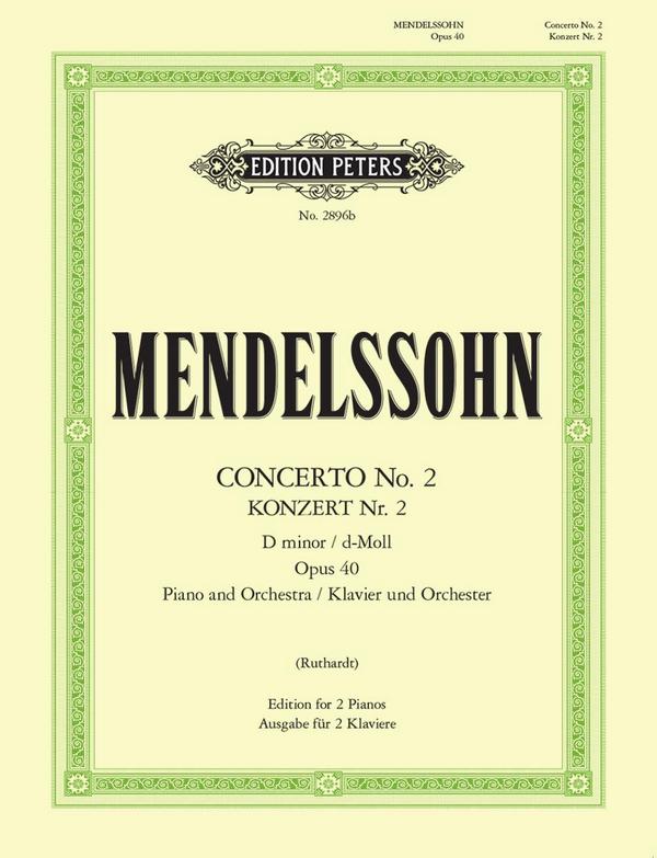 Konzert d-Moll Nr.2 op.40 für Klavier und Orchester&nbsp;&nbsp;für 2 Klaviere&nbsp;&nbsp;