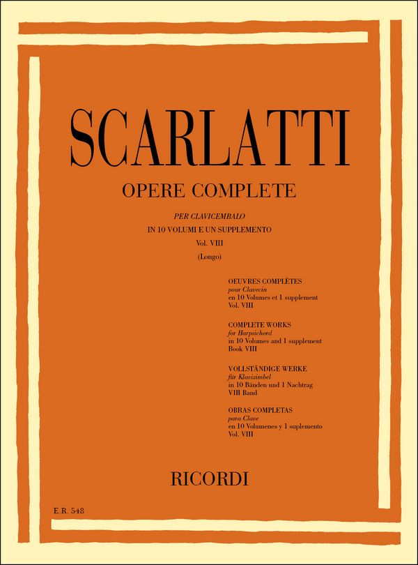 Opere complete vol.8 sonate 351-400&nbsp;&nbsp;per clavicembalo&nbsp;&nbsp;