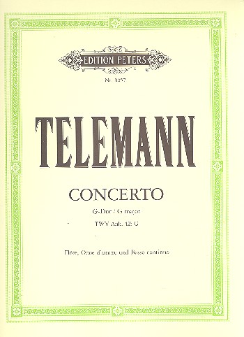 Concerto G-Dur für Flöte, Oboe, Oboe d'amore und Streicher&nbsp;&nbsp;für Oboe d'amore und Klavier&nbsp;&nbsp;