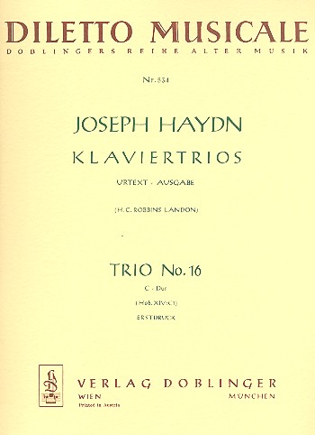 Klaviertrio C-Dur Nr.16 Hob.XIV:C1&nbsp;&nbsp;Stimmen&nbsp;&nbsp;