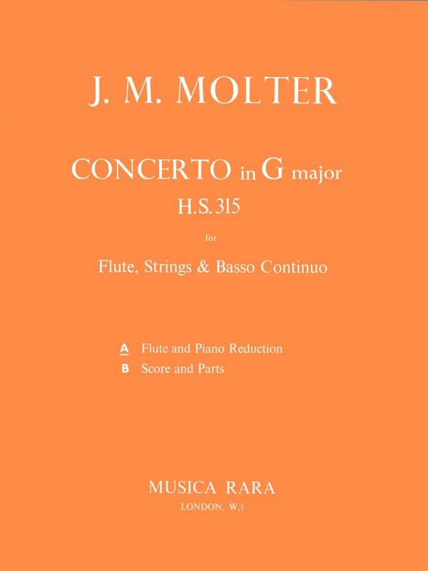 Konzert G-Dur&nbsp;&nbsp;für Flöte, Streicher und Bc&nbsp;&nbsp;für Flöte und Klavier