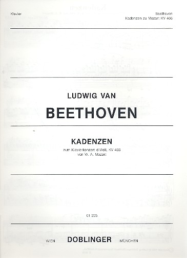 Kadenzen zu Mozarts Klavierkonzert&nbsp;&nbsp;d-Moll KV466&nbsp;&nbsp;