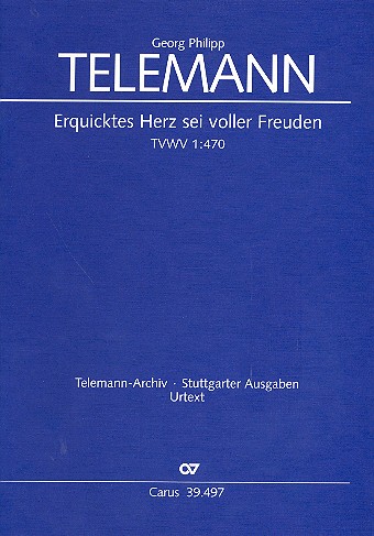 Erquicktes Herz sei voller Freude&nbsp;&nbsp;für Alt (Bass), Violine und Bc (Cello, Bass, Orgel)&nbsp;&nbsp;Partitur