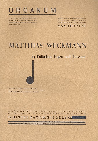 14 Präludien, Fugen und Toccaten  für Orgel  