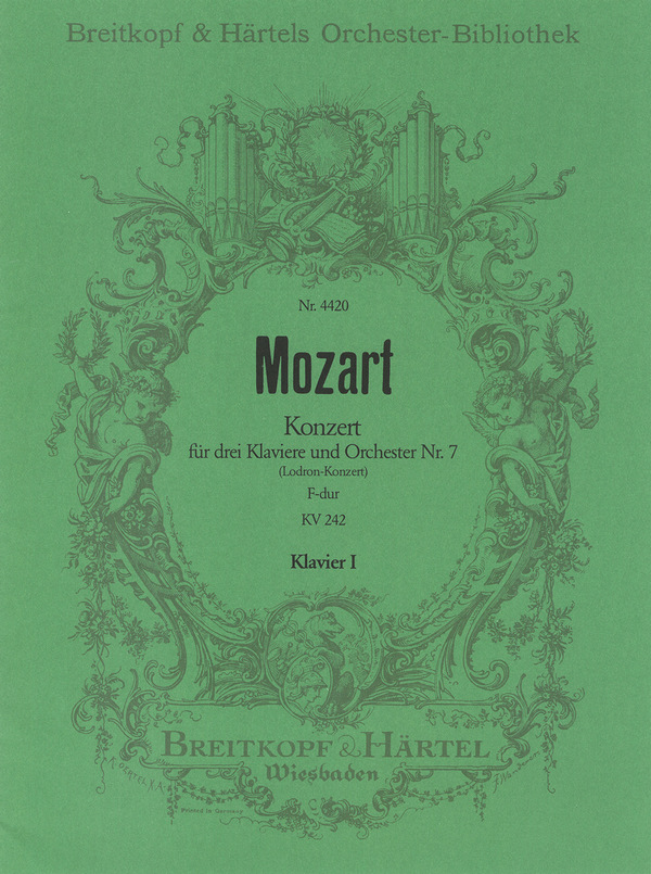 Konzert F-Dur KV242&nbsp;&nbsp;für 3 Klaviere und Orchester&nbsp;&nbsp;Klavier solo 1